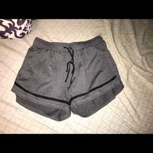 gray athletic shorts